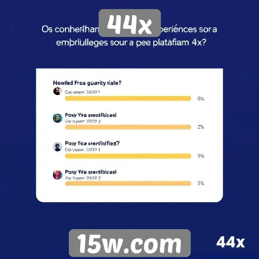 Feedback dos usuários sobre a experiência no 44x